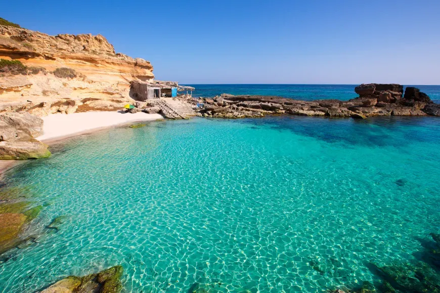 turquise waters formentera spain.